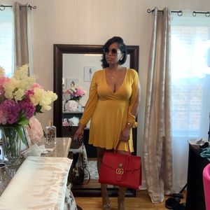 Mustard yellow mini Dress